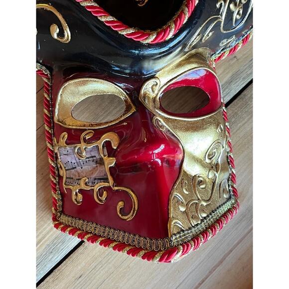 Maschera Del Galeone Original Hand Painted Mask. Stamped. Pirate? Music.No strap - Picture 5 of 10